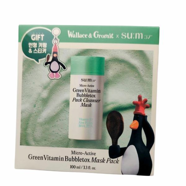 Бульбашкова маска SU:M37&deg; Green Vitamin BubbleTox Pack Cleanser Mask LKB151 фото