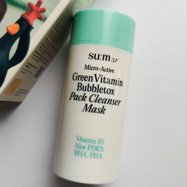 Бульбашкова маска SU:M37&deg; Green Vitamin BubbleTox Pack Cleanser Mask LKB151 фото