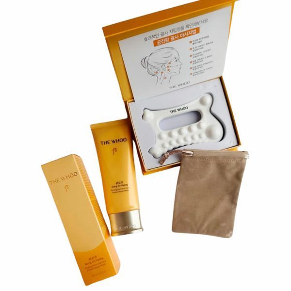 Нічна маска + гуаша The History of Whoo Gongjinhyang Firming Neck and Face Protein Repair Mask LKB064 фото