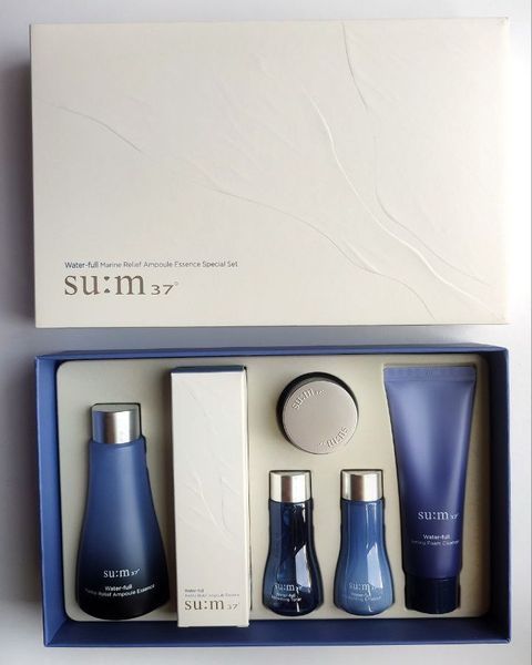 Зволожуючий і заспокійливий набір SU:M37 Water-full Marine Relief Ampoule Essence Special Set LKB033 фото